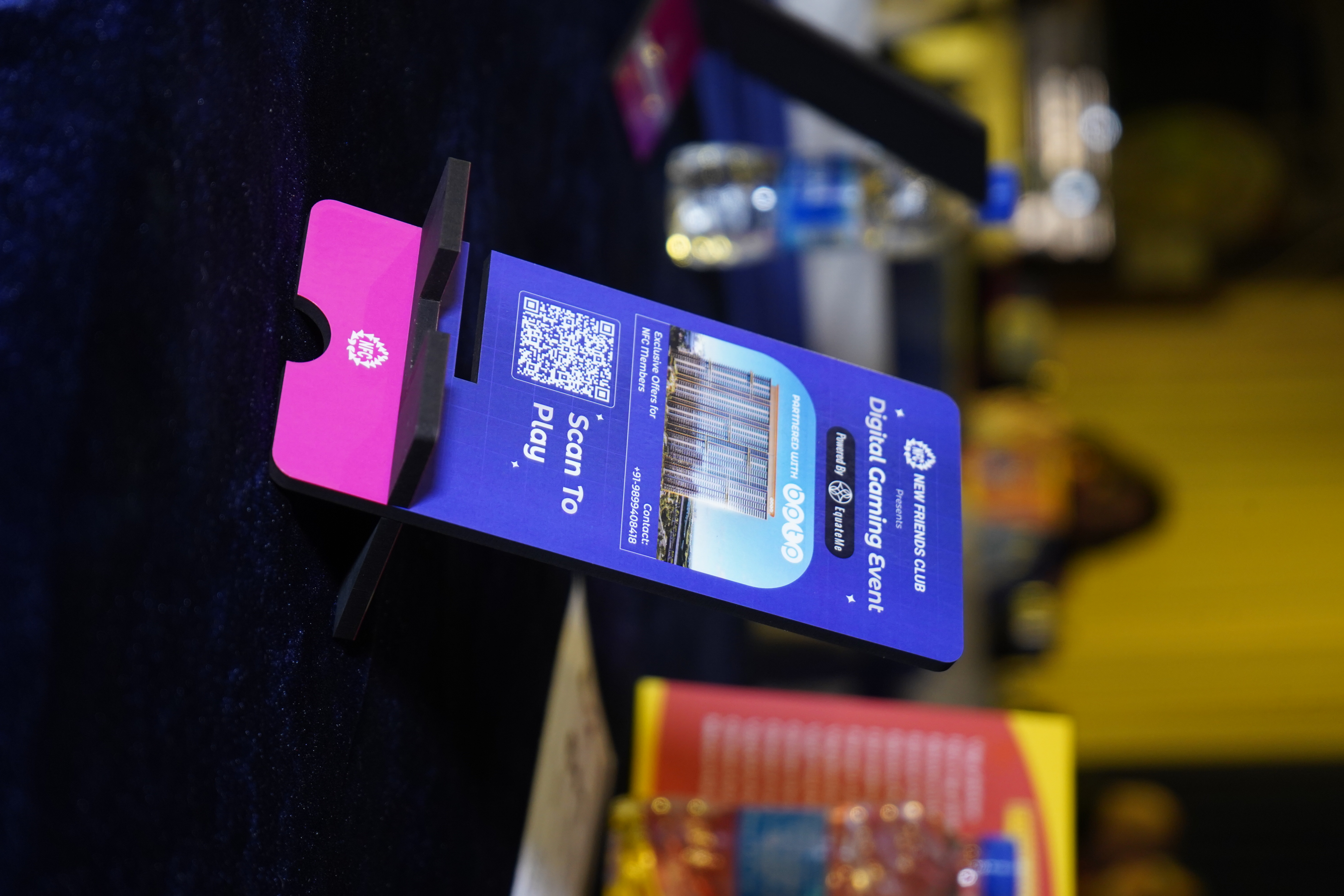 EquateMe Scan to Play mobile stand at a digital gaming event