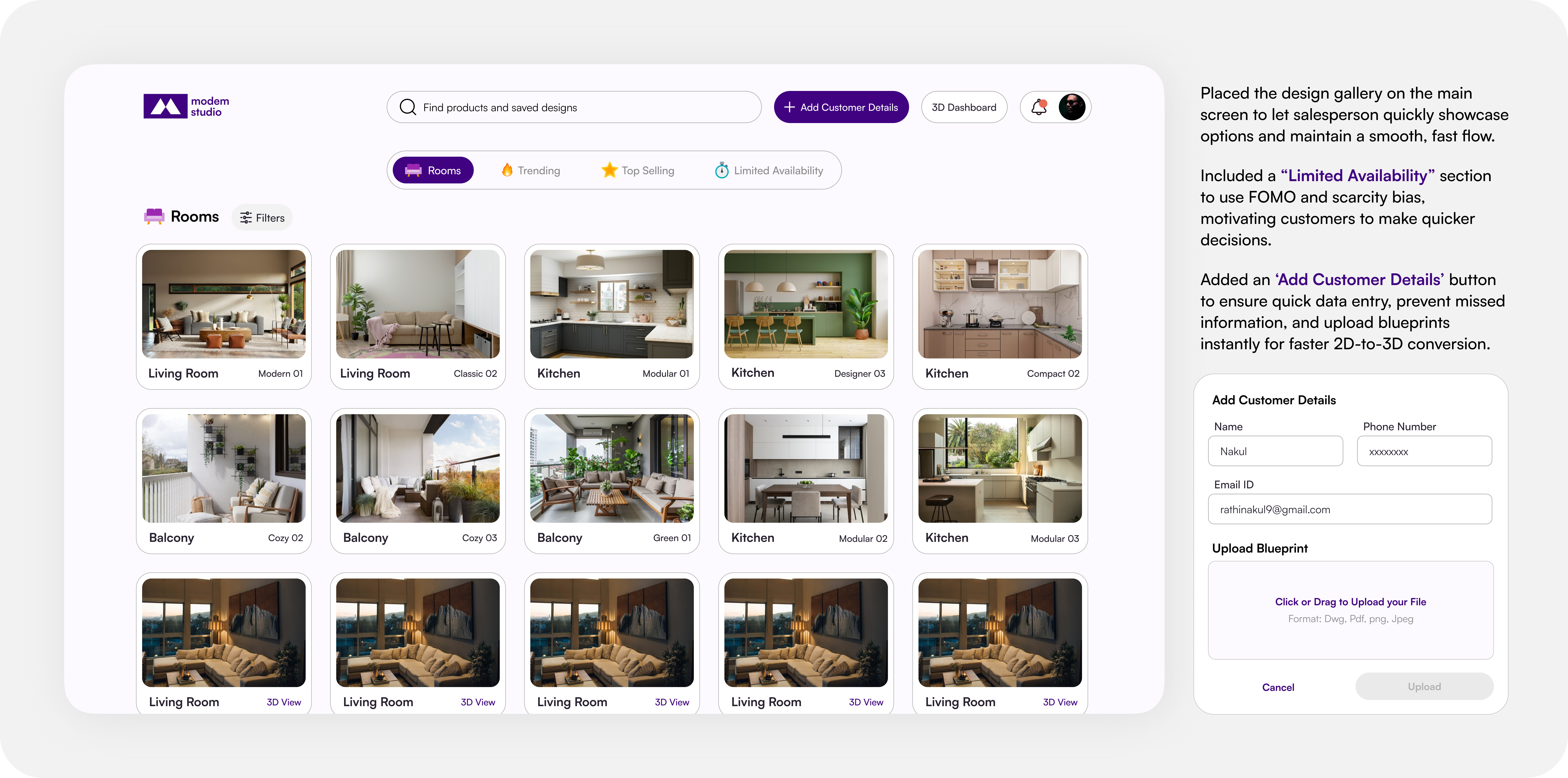 Explore page design options