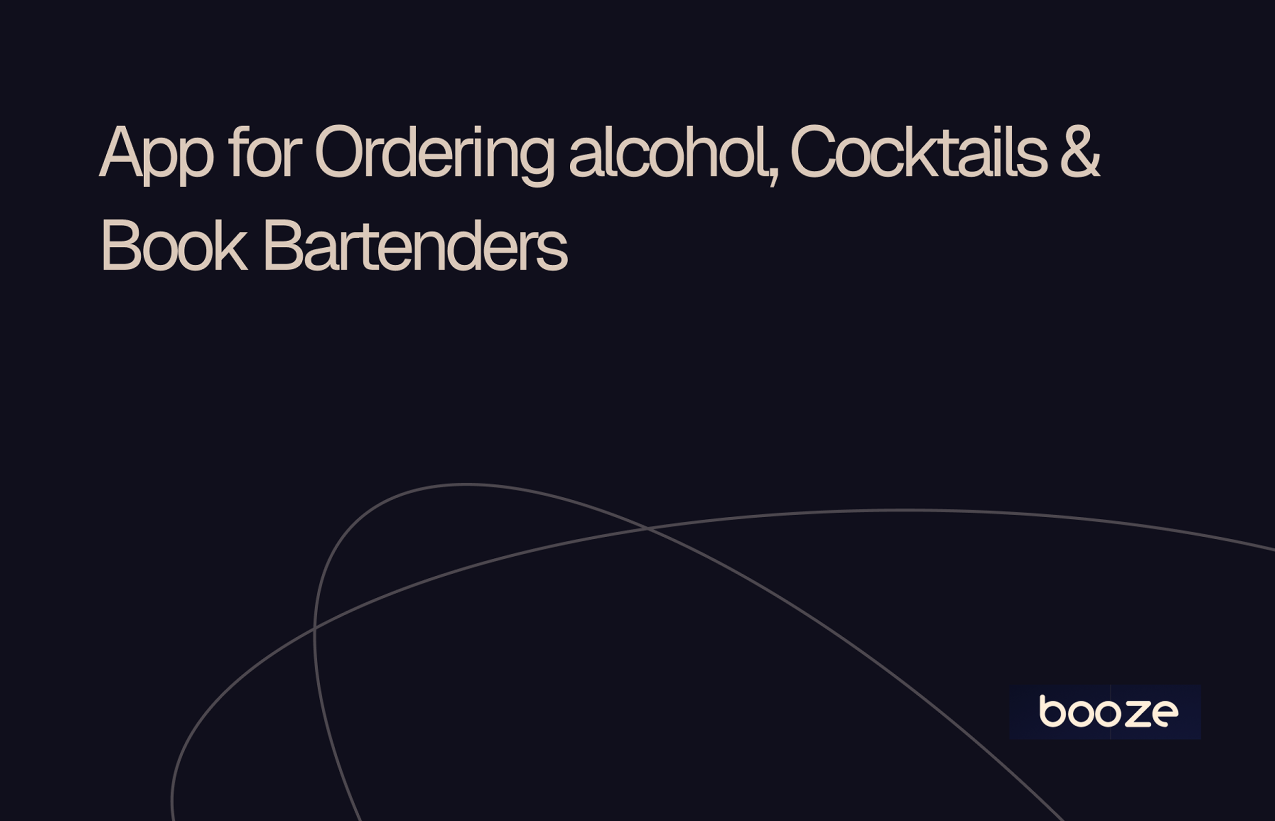 Booze product introduction visual